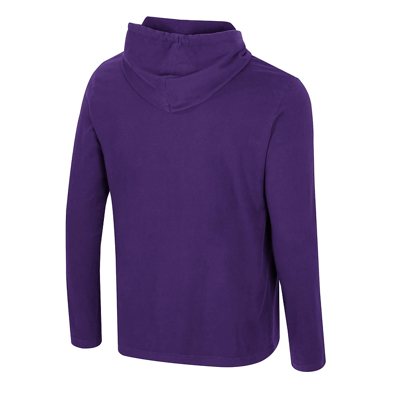 Sweat à capuche délavé violet Colosseum pour homme des LSU Tigers Simoleans