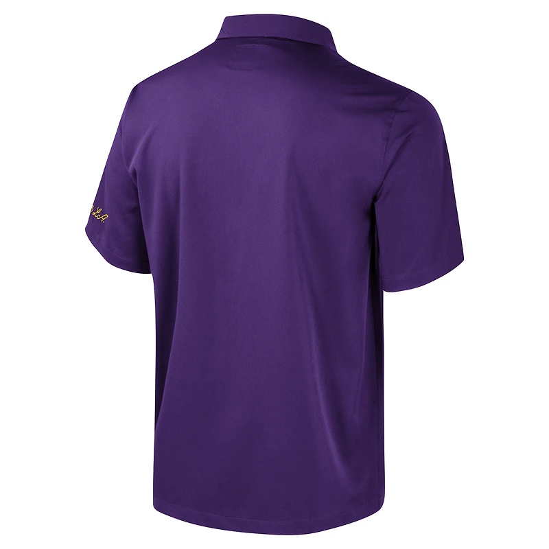 Chemise boutonnée violette Colosseum LSU Tigers Strike Bowling pour homme