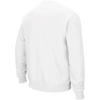 Men's Colosseum White LSU Tigers Arch & Logo Crew Neck Sweatshirt