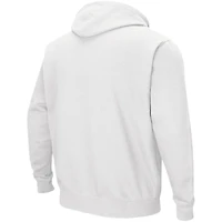 Men's Colosseum White LSU Tigers Sunrise Pullover Hoodie