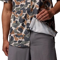 Chemise boutonnée Columbia Camo LSU Tigers Super Slack Tide Omni-Wick pour homme