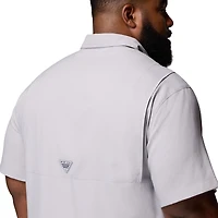 Men's Columbia  Gray LSU Tigers Big & Tall Tamiami Omni-Shade Button-Down Shirt