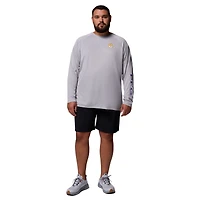 T-shirt Omni-Shade à manches longues pour homme Columbia Gray LSU Tigers, taille grande et