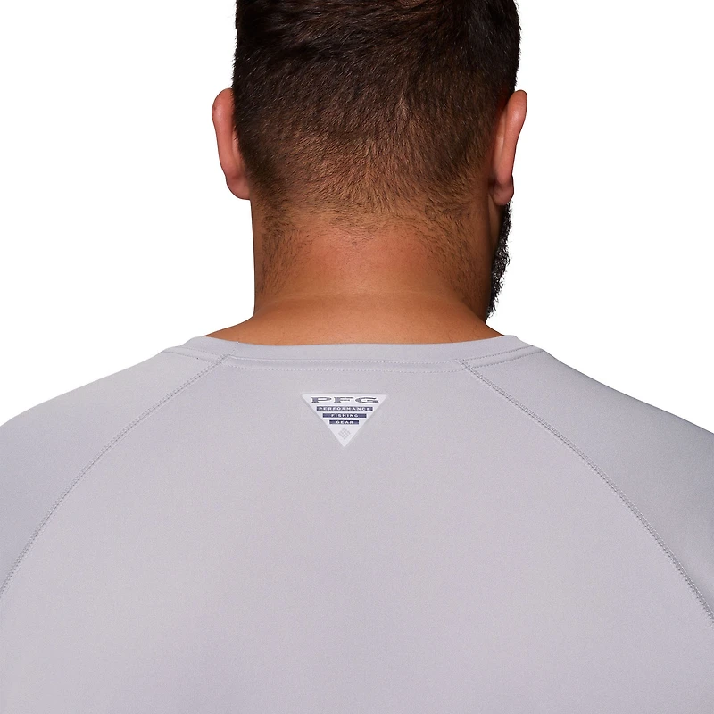 T-shirt Omni-Shade à manches longues pour homme Columbia Gray LSU Tigers, taille grande et