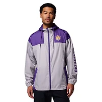Coupe-vent Columbia LSU Tigers Flash Challenger II gris pour homme