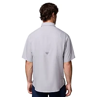 Men's Columbia Gray LSU Tigers Tamiami Omni-Shade Button-Down Shirt