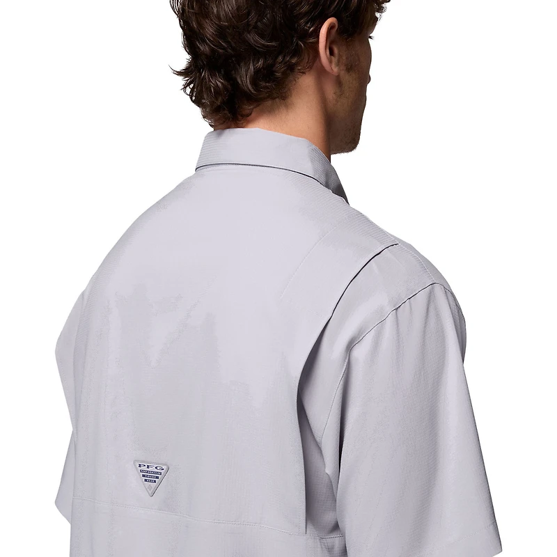 Men's Columbia Gray LSU Tigers Tamiami Omni-Shade Button-Down Shirt