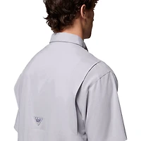 Men's Columbia Gray LSU Tigers Tamiami Omni-Shade Button-Down Shirt