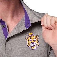 Men's Columbia Gray LSU Tigers Tech Trail Polo