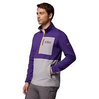 Men's Columbia Purple/Gray LSU Tigers Hike Omni-Wick Half-Zip Pullover