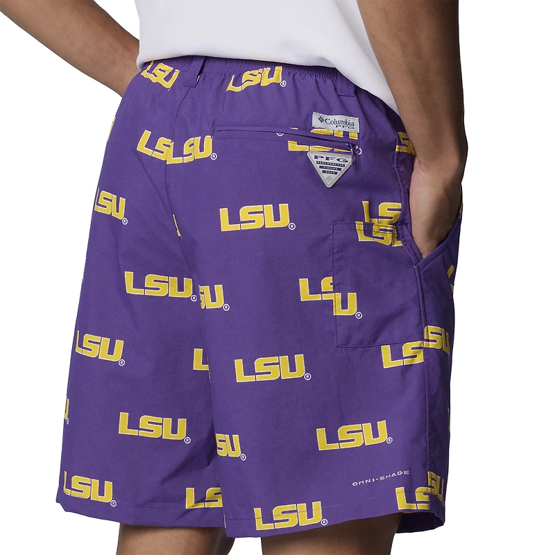 Men's Columbia Purple LSU Tigers Big & Tall Backcast Shorts