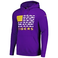 Sweat à capuche Columbia Purple LSU Tigers PFG Fish Flag II pour homme