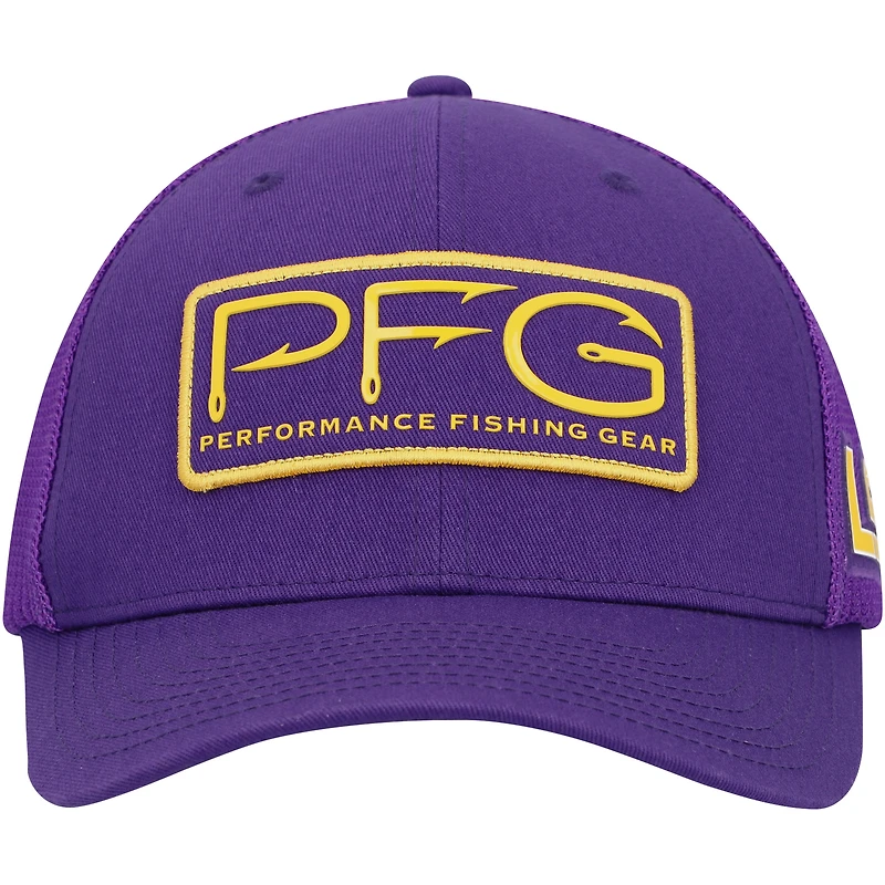 Casquette Columbia Purple LSU Tigers PFG Hooks Flex pour homme