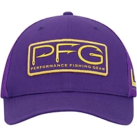 Casquette Columbia Purple LSU Tigers PFG Hooks Flex pour homme