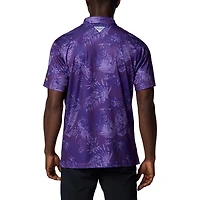 Polo Columbia violet LSU Tigers PFG Super Terminal Tackle™ Omni-Shade™ Bangalows pour homme