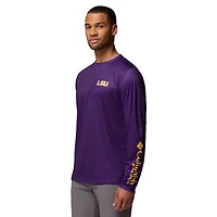 Men's Columbia  Purple LSU Tigers PHG Terminal Shot Long Sleeve T-Shirt