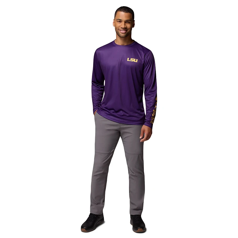 Men's Columbia  Purple LSU Tigers PHG Terminal Shot Long Sleeve T-Shirt