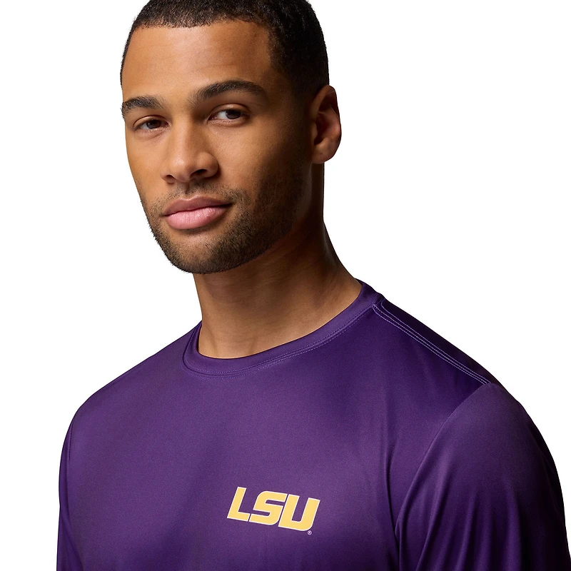T-shirt à manches longues violet Columbia LSU Tigers PHG Terminal Shot pour homme