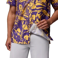 Men's Columbia Purple LSU Tigers Super Slack Tide Omni-Wick Button-Up Shirt