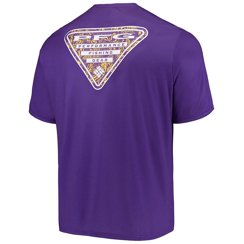 T-shirt Columbia Purple LSU Tigers Terminal Tackle Omni-Shade pour homme