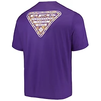 T-shirt Columbia Purple LSU Tigers Terminal Tackle Omni-Shade pour homme