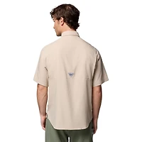 Men's Columbia Tan LSU Tigers Tamiami Omni-Shade Button-Down Shirt