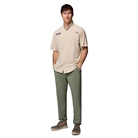 Men's Columbia Tan LSU Tigers Tamiami Omni-Shade Button-Down Shirt
