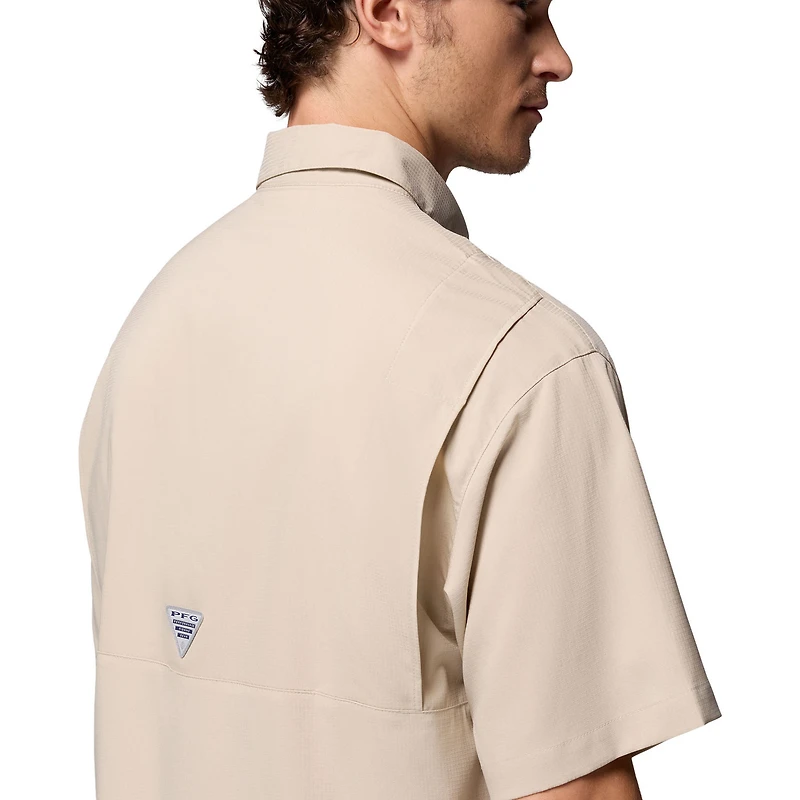Men's Columbia Tan LSU Tigers Tamiami Omni-Shade Button-Down Shirt