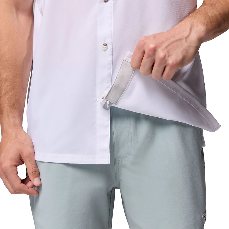 Chemise boutonnée blanche Columbia LSU Tigers Slack Tide Camp pour homme