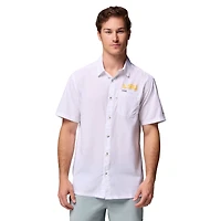 Men's Columbia White LSU Tigers Slack Tide Camp Button-Up Shirt
