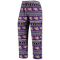 Men's Concepts Sport Purple LSU Tigers Ugly Sweater Knit Long Sleeve Top and Pant Set