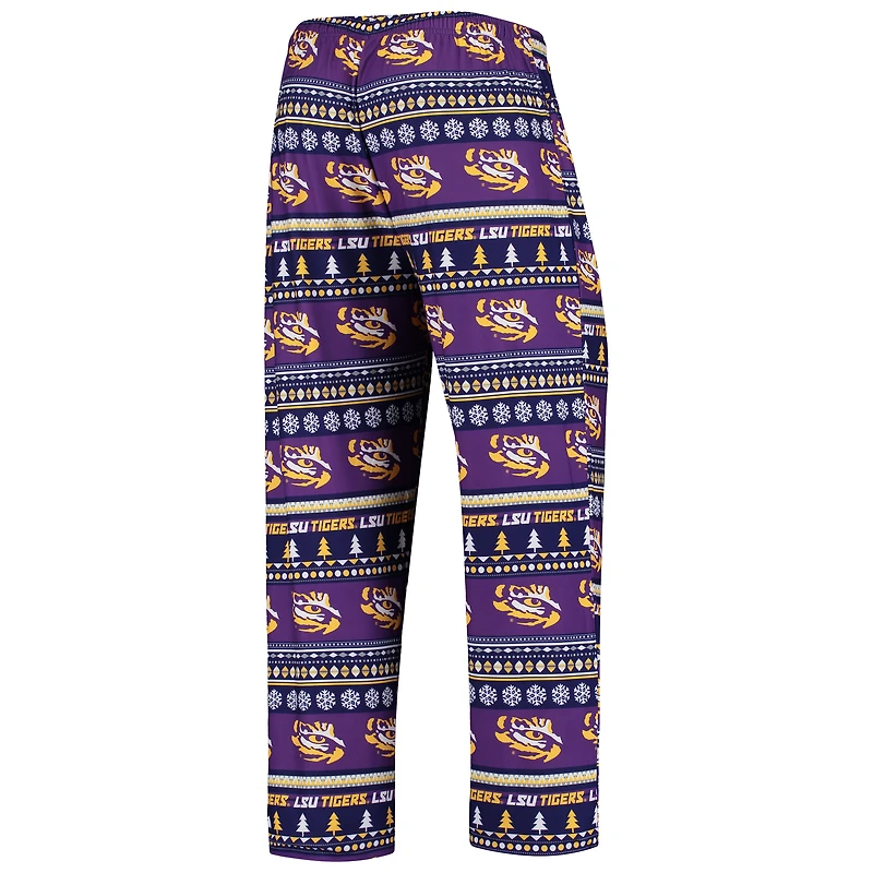 Men's Concepts Sport Purple LSU Tigers Ugly Sweater Knit Long Sleeve Top and Pant Set