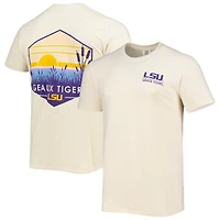T-shirt confort crème pour homme LSU Tigers Landscape Shield