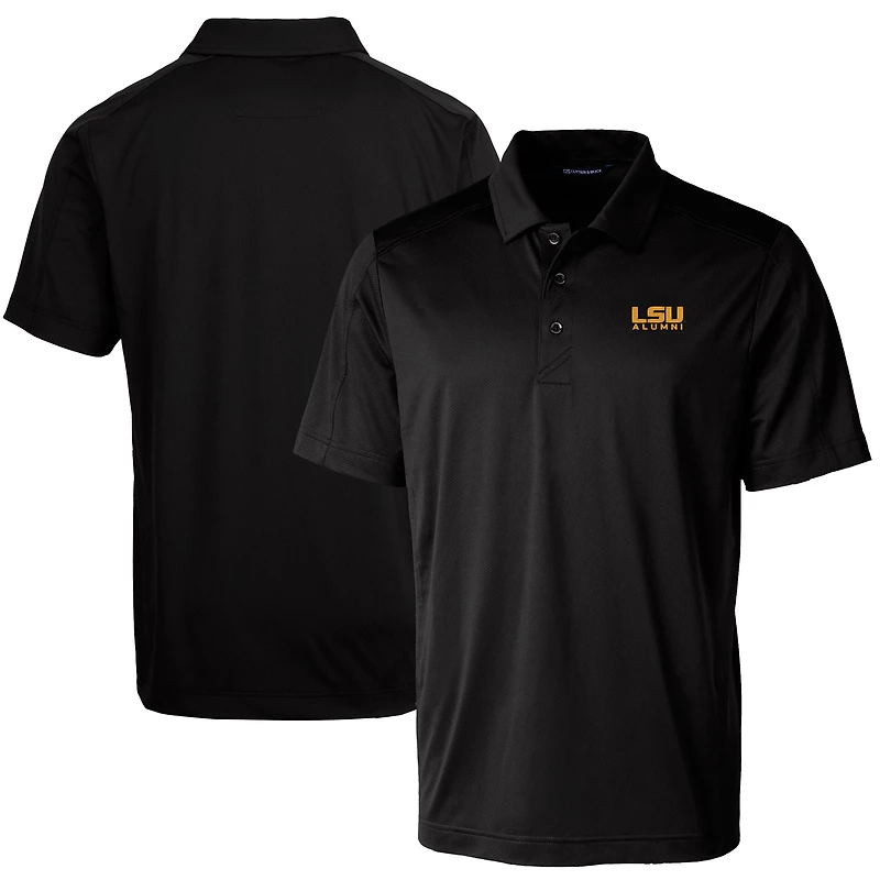 Men's Cutter & Buck  Black LSU Tigers Alumni Logo Prospect Textured Stretch Polo