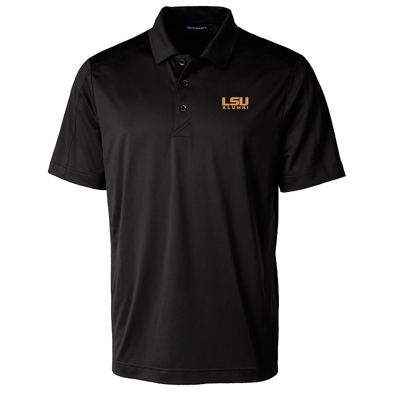 Men's Cutter & Buck  Black LSU Tigers Alumni Logo Prospect Textured Stretch Polo