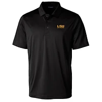 Men's Cutter & Buck  Black LSU Tigers Alumni Logo Prospect Textured Stretch Polo