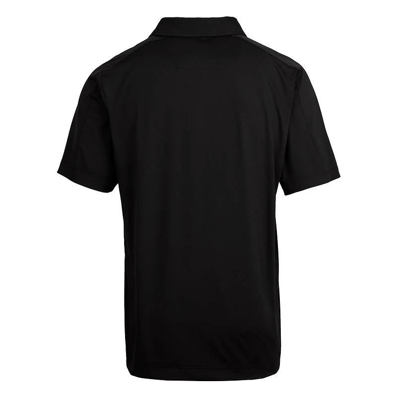 Men's Cutter & Buck  Black LSU Tigers Alumni Logo Prospect Textured Stretch Polo