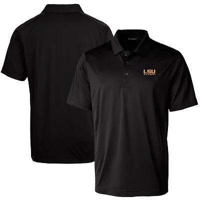 Men's Cutter & Buck  Black LSU Tigers Alumni Logo Prospect Textured Stretch Polo