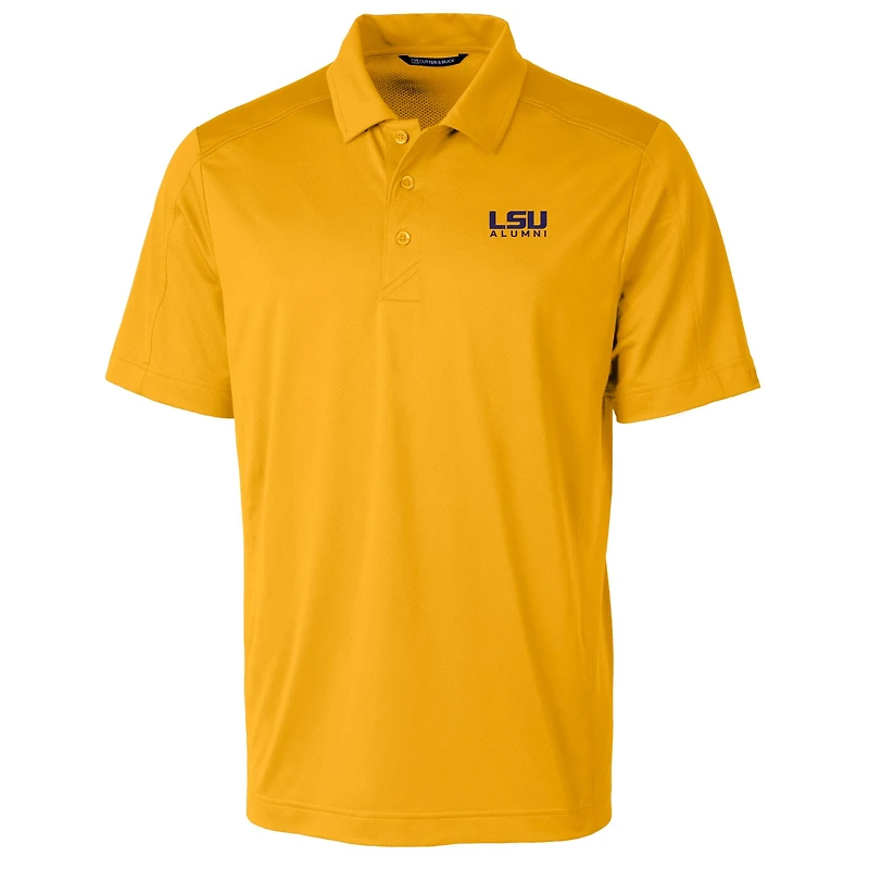 Men's Cutter & Buck  Gold LSU Tigers Alumni Logo Prospect Textured Stretch Polo