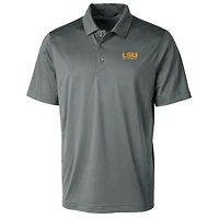 Men's Cutter & Buck  Gray LSU Tigers Alumni Logo Prospect Textured Stretch Polo
