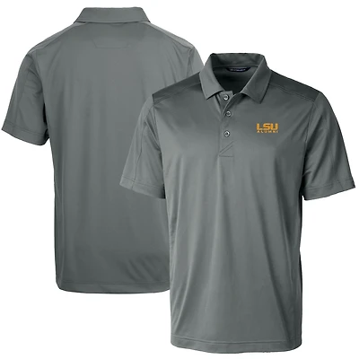 Men's Cutter & Buck  Gray LSU Tigers Alumni Logo Prospect Textured Stretch Polo