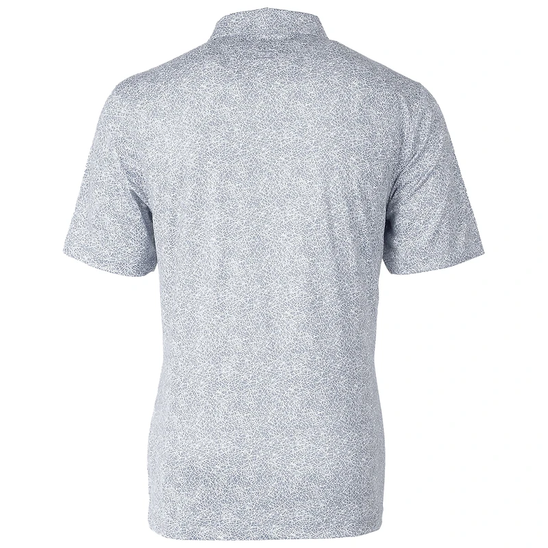 Men's Cutter & Buck Gray LSU Tigers Pike Constellation Stretch Polo