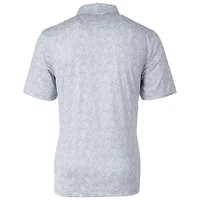 Men's Cutter & Buck Gray LSU Tigers Pike Constellation Stretch Polo