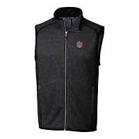 Gilet zippé en maille pour homme Cutter & Buck Heather Charcoal LSU Tigers Mainsail, grande taille