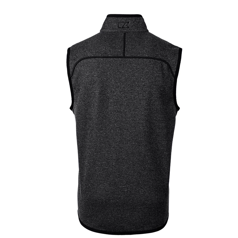 Gilet zippé Cutter & Buck Heather Charcoal LSU Tigers Mainsail pour homme, grandes tailles