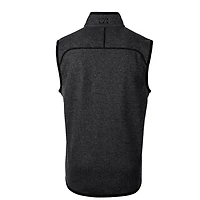 Gilet zippé Cutter & Buck Heather Charcoal LSU Tigers Mainsail pour homme, grandes tailles