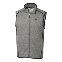 Gilet en tricot zippé pour homme, gris chiné, Cutter & Buck, LSU Tigers Mainsail