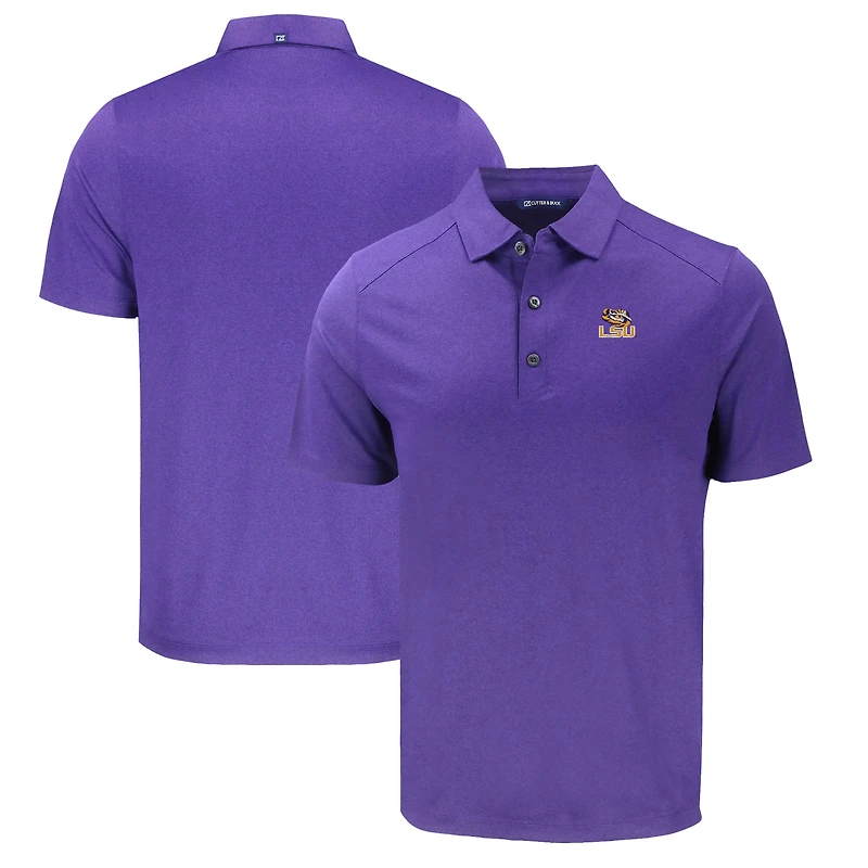 Polo recyclé extensible Forge Eco pour homme Cutter & Buck Heather Purple LSU Tigers, grandes tailles