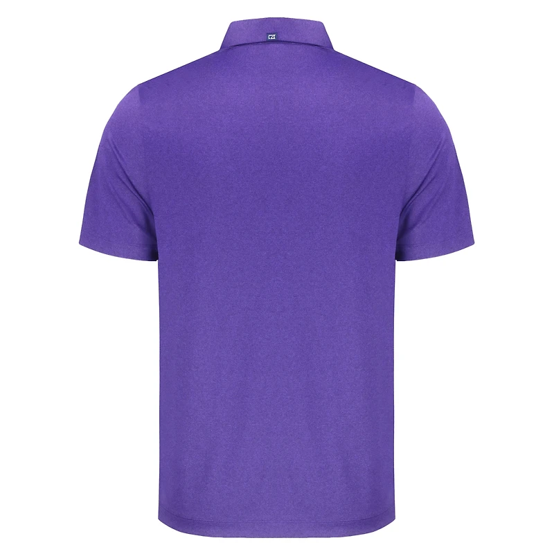Polo recyclé extensible Forge Eco pour homme Cutter & Buck Heather Purple LSU Tigers, grandes tailles