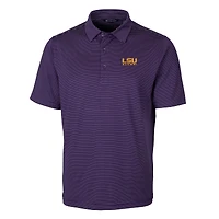 Men's Cutter & Buck  Purple LSU Tigers Alumni Logo Forge Pencil Stripe Stretch DryTec Polo